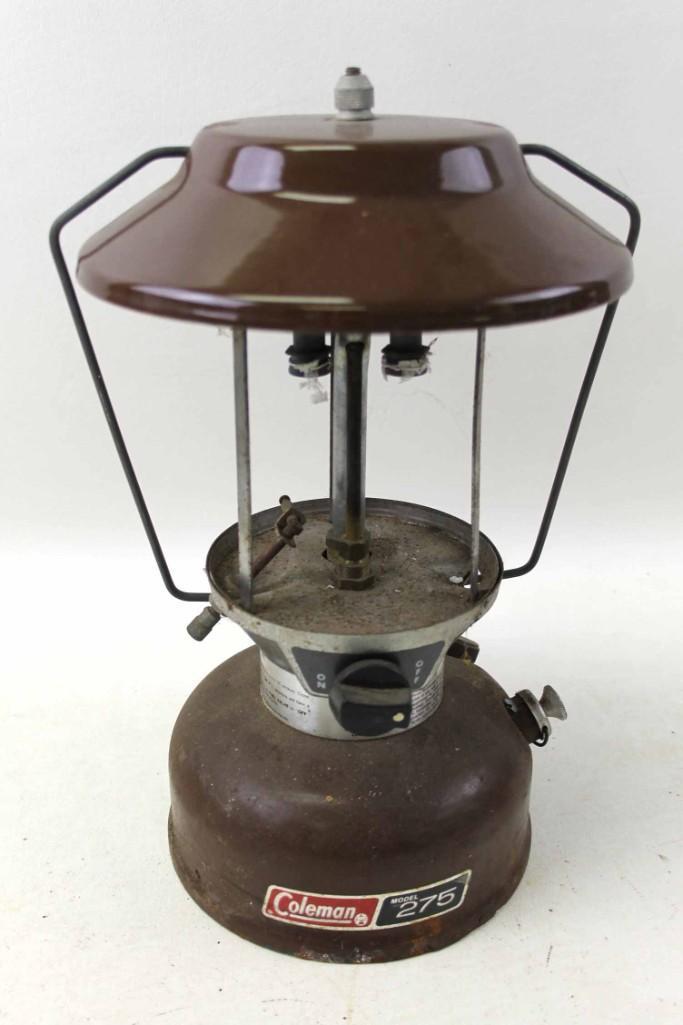 Vintage Brown Coleman Model 275 Lantern for Parts or (1 of 4)