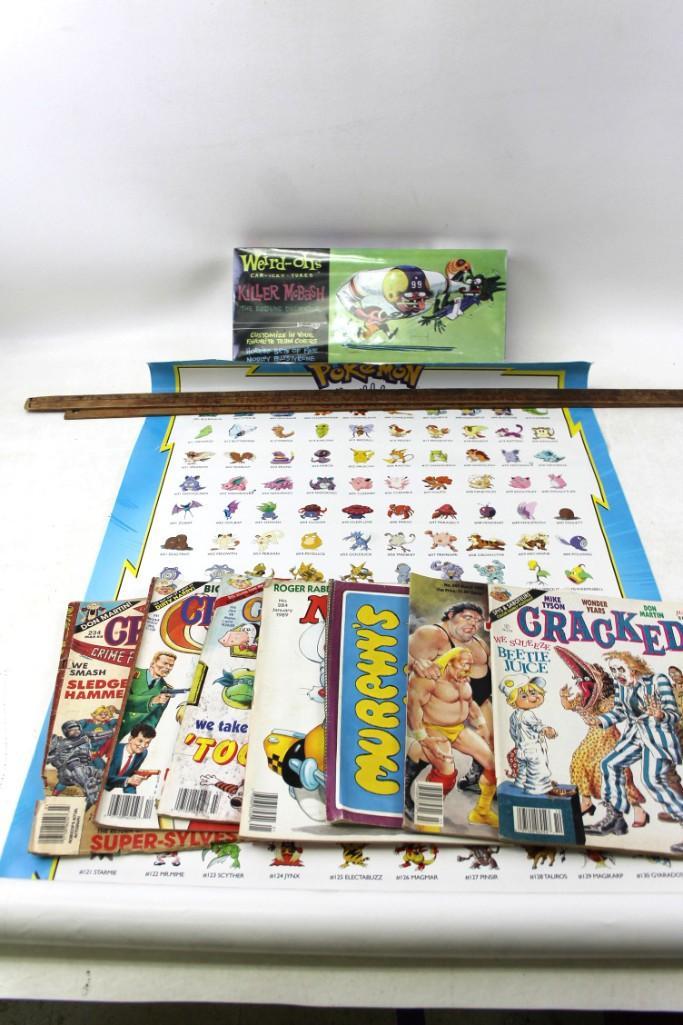 Misc Lot incl Pokemon Poster , Weird Ohs Killer McBash (1 of 7)
