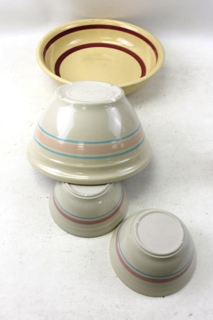 Lot of Stoneware Bowls incl Watt RF Spaghetti , McCoy ,: Lot of Stoneware Bowls incl Watt RF Spaghetti , McCoy , Roseville Memories