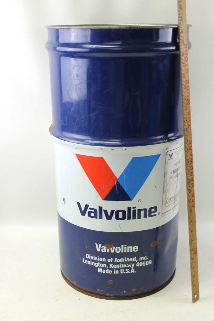 Valvoline Gas Station Oil Drum Barrel Trash Can (1 of 4)