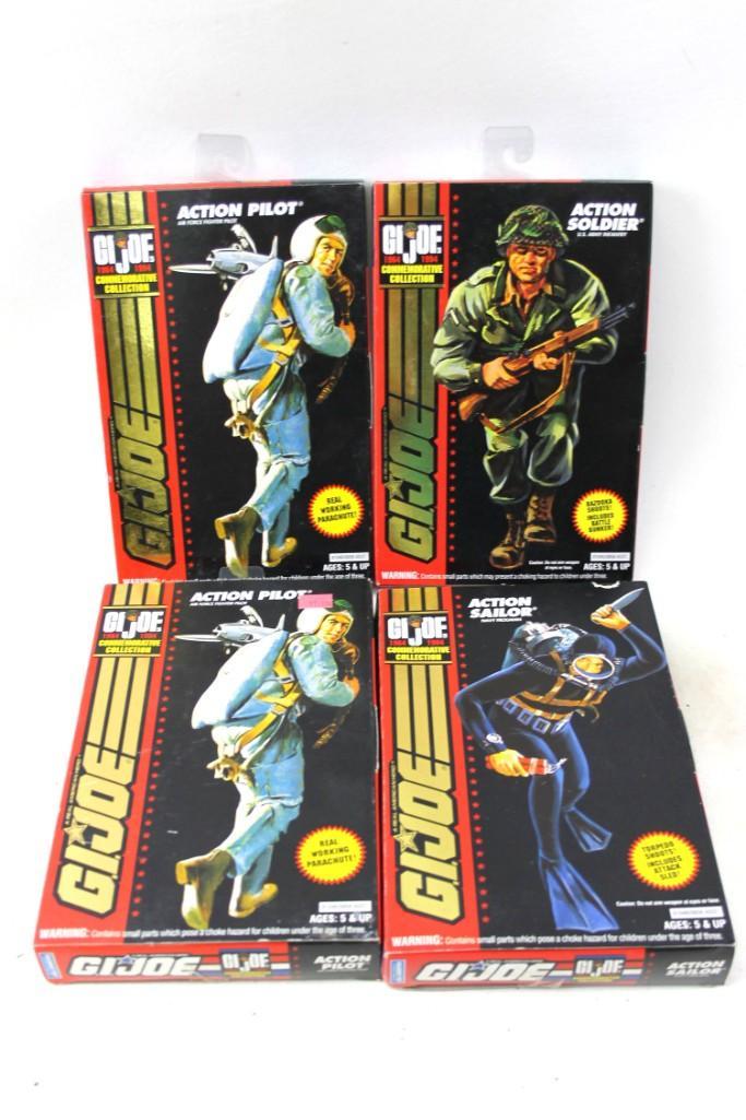 4 GI Joe 3 3/4" Action Figures incl 2 Action Pilot , (1 of 6)