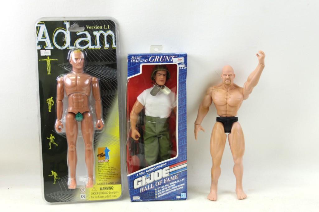 GI Joe 12" Grunt Action Figure NIB , Dragon 12" Action: GI Joe 12" Grunt Action Figure New in Box , Dragon 12" Articulated Action Figure New in Box , WWE/WWF 12" Stone Cold Steve Austin Nude Action Figure