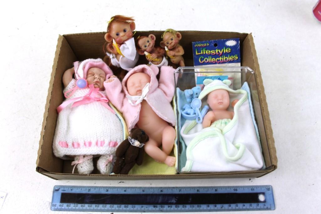 3 Handmade OOAK Miniature Baby Doll Figures and 3 Resin (1 of 4)