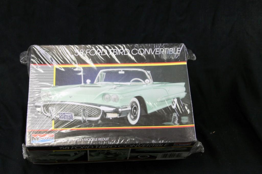 Monogram Model Kit 58 Ford T Bird Convertible Sealed in (1 of 3)
