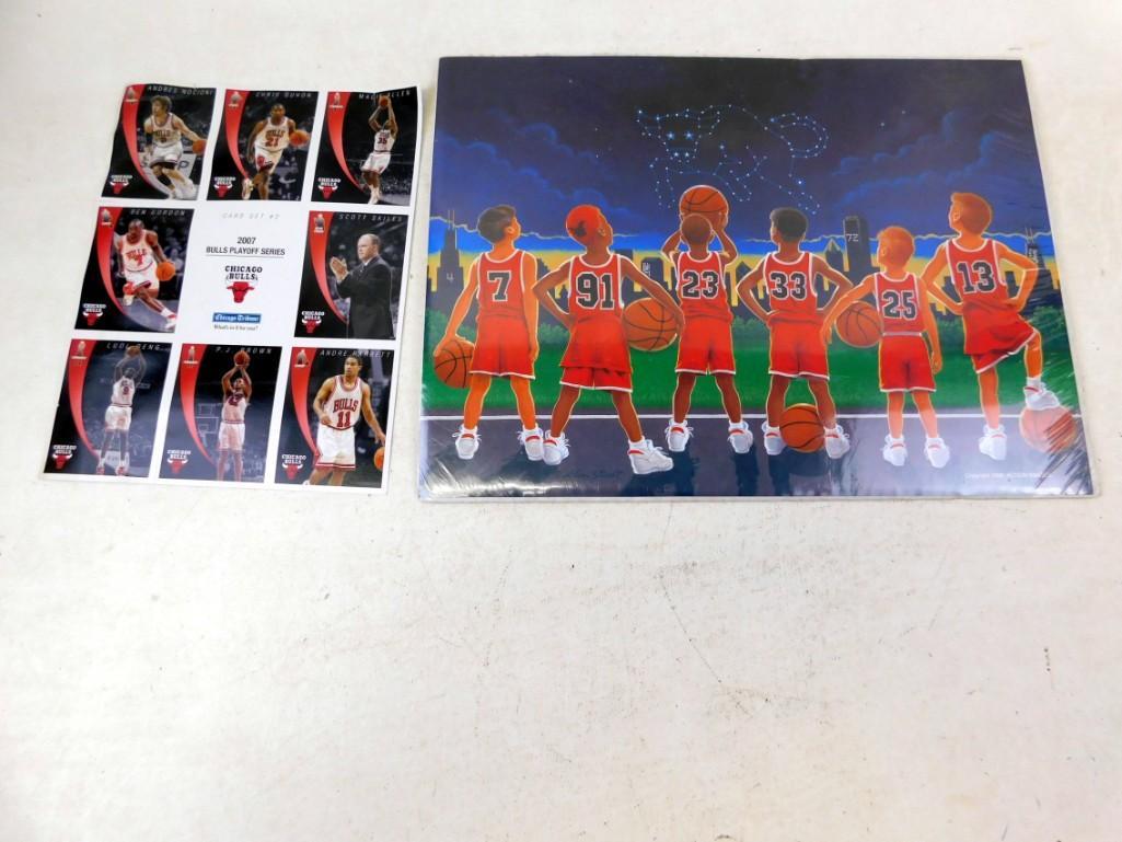 Chicago Bulls Lot - Poster and some 2007 Playoff Cards (1 of 5)