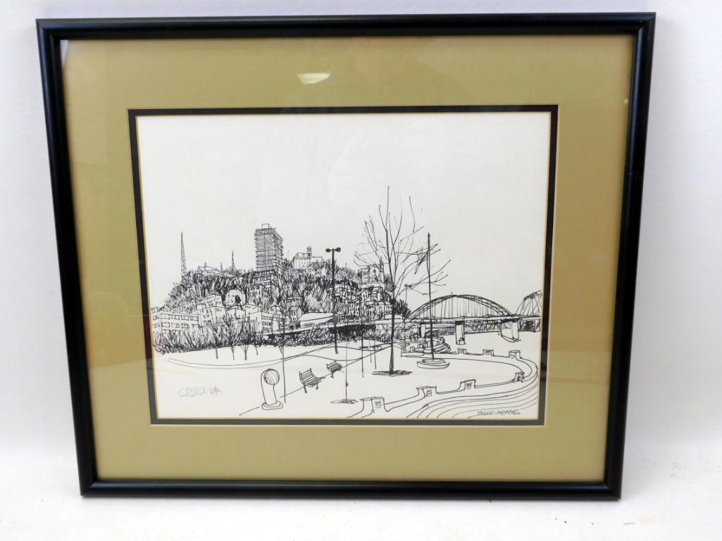 Framed Bill Olendorf Signed Print - Mount Adams: Framed Bill Olendorf Signed Print - Mount Adams. Roughly 19" x 16.5"