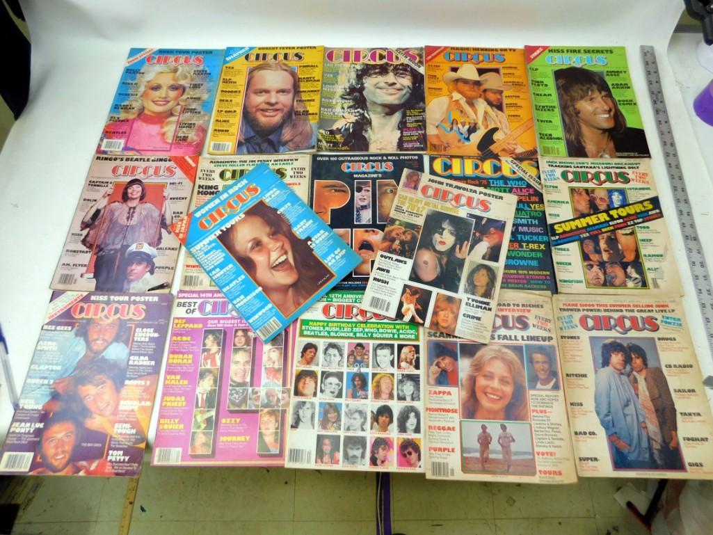 Lot of Circus Rock n' Roll Magazines from the 1970's (1 of 5)
