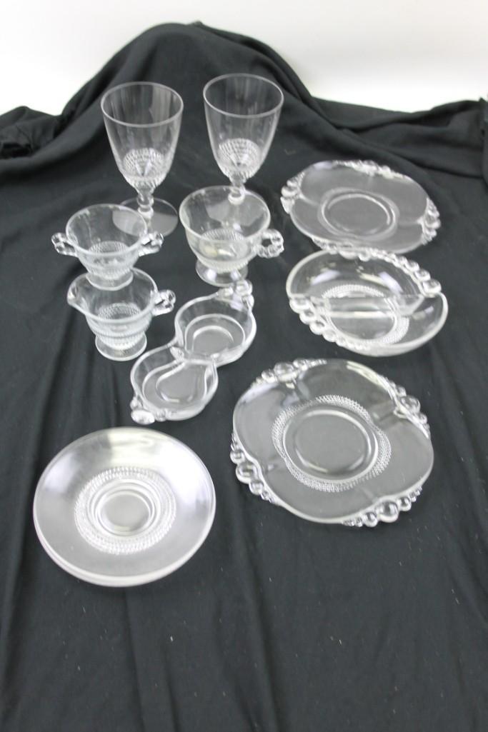 Lot of Vintage Glassware and Crystal, etc.: Lot of Vintage Glassware and Crystal, including Genuine Duncan etc.
