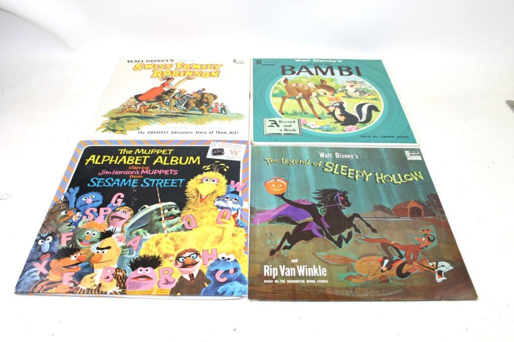 4 Children's Records incl Bambi , The Muppet Alphabet (1 of 4)