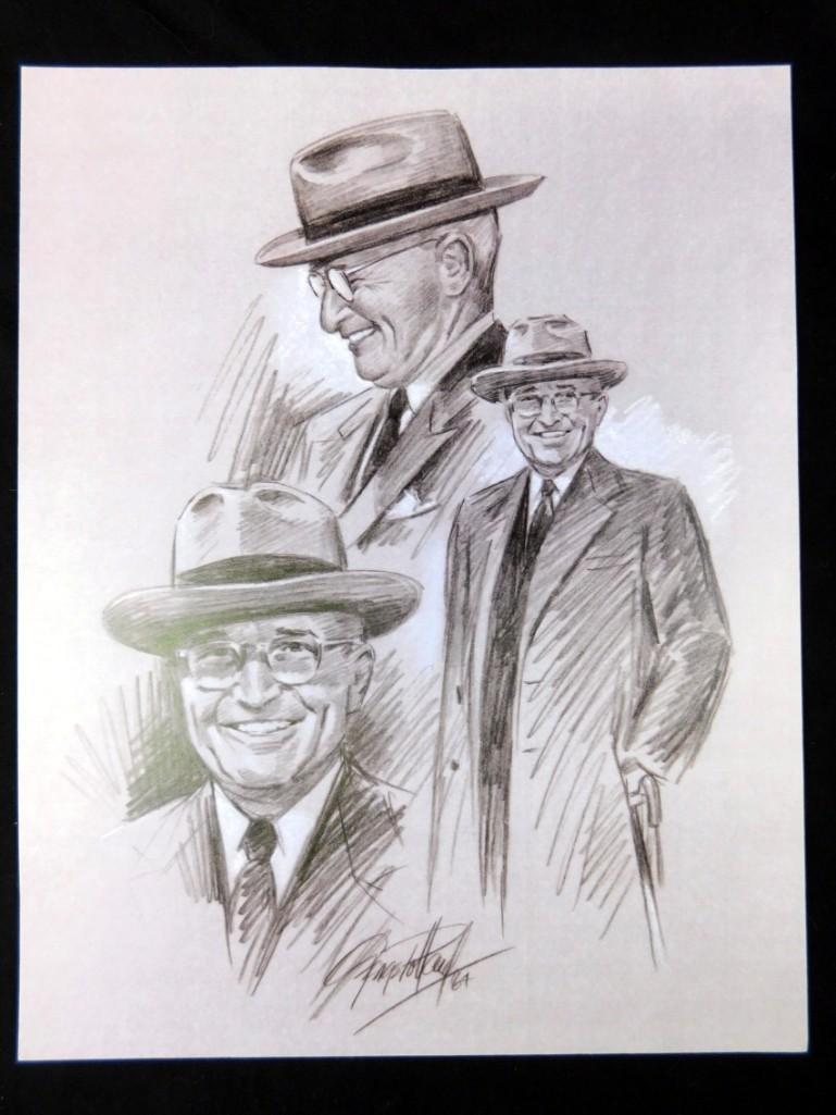 Harry S. Truman Print signed by artist George Pallard: Harry S. Truman Print signed by artist George Pallard 11" x 14" No COA