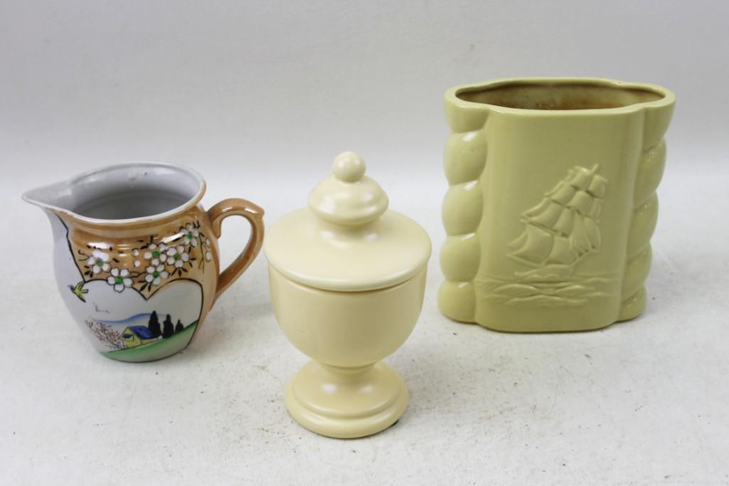 Lot of Ceramic Items incl Haeger , Abingdon , (1 of 5)