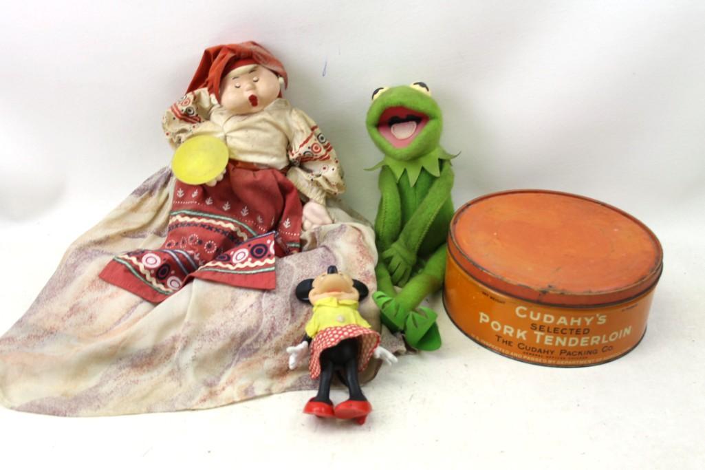 Lot of Vintage Toys incl Minnie Mouse , Kermit the Frog (1 of 6)