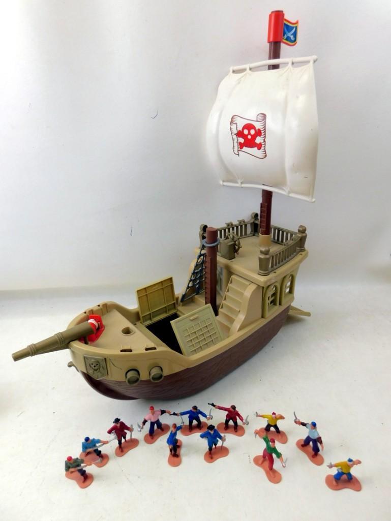 Children's Pirate Ship Toy full of Pirate Figurines: Children's Pirate Ship Toy full of Pirate Figurines. This be fairly large matey! Yarrrrrggg!