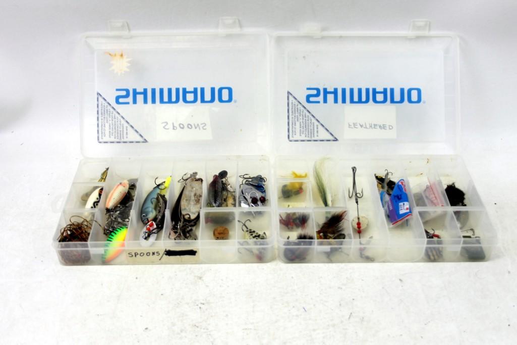 2 Shimano Fishing Tackle Boxes full of Lures, etc. (1 of 4)