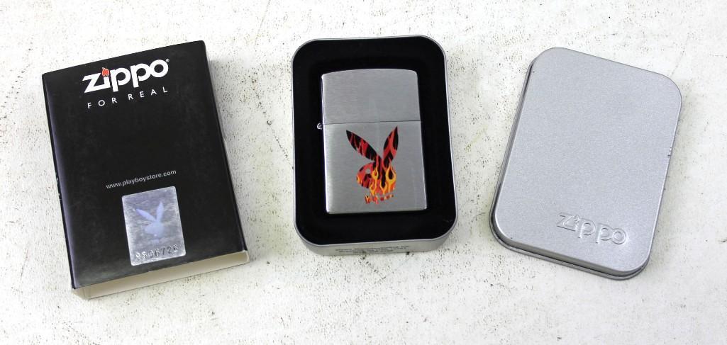 Playboy Zippo Lighter in Original Package with Flaming (1 of 3)