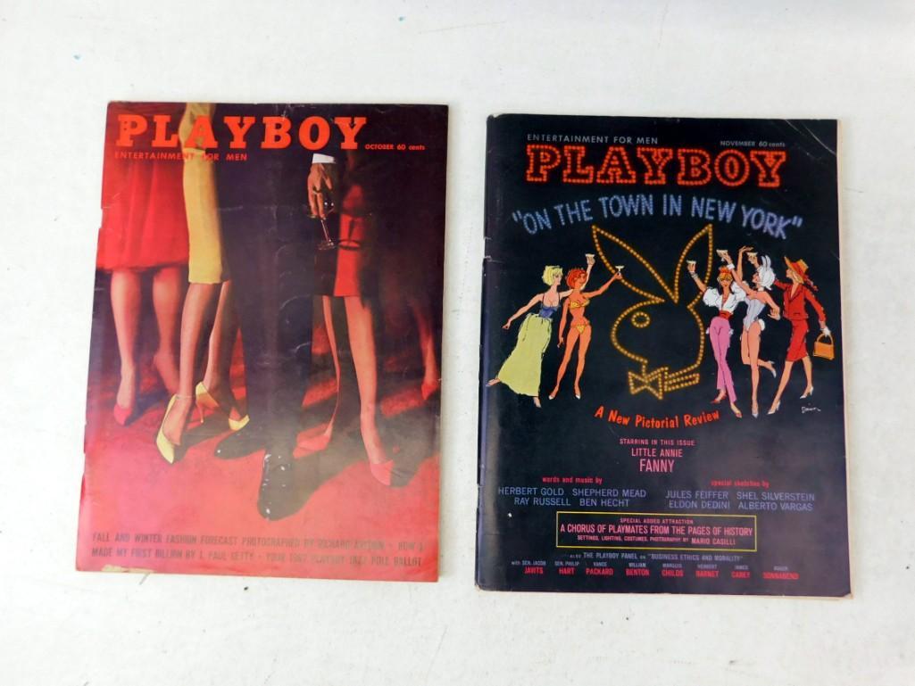 October 1961 and November 1962 Playboy Magazines (1 of 4)