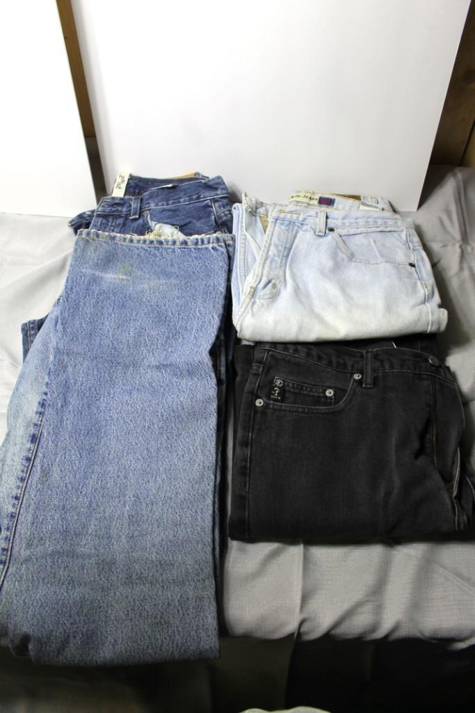 Lot of 4 pr of Denim Jeans , 31" Waist , incl Blue and (1 of 1)