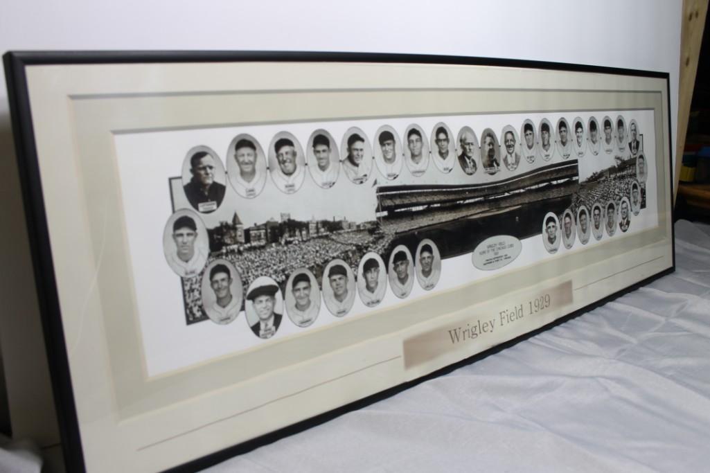 Framed Print of Wrigley Field in 1929 , 12.5" x 36" (1 of 2)