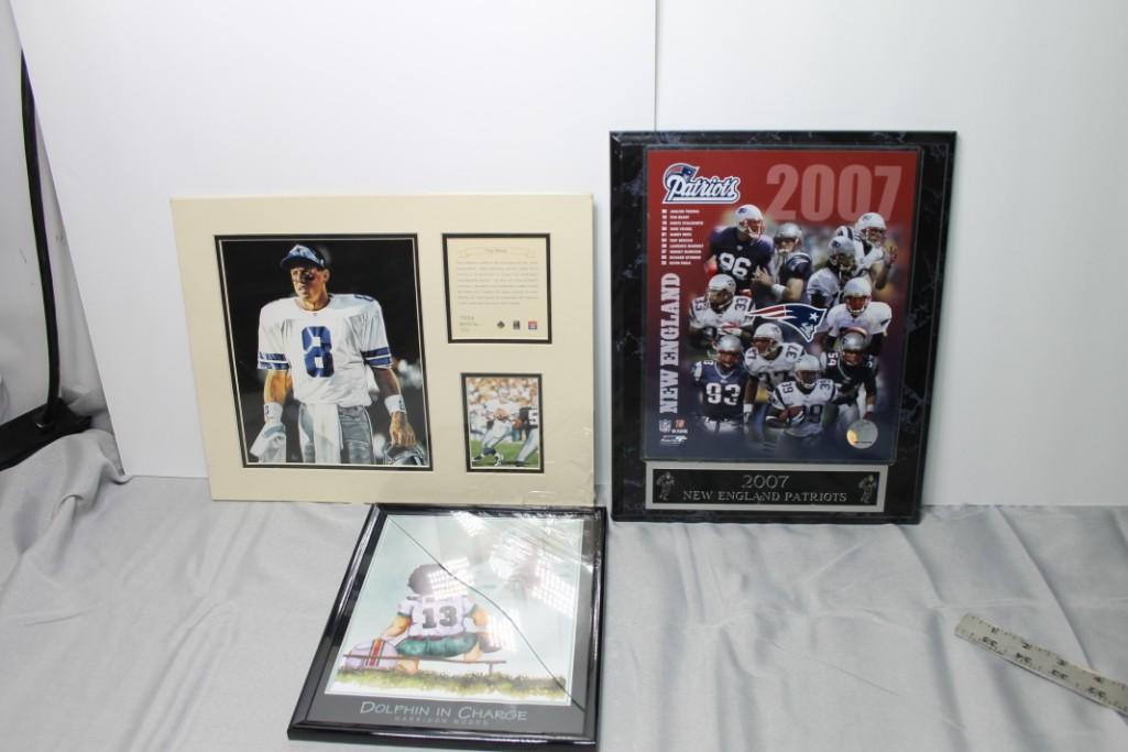 Sports Lot incl Photo of The Patriots 2007, Troy Aikman (1 of 2)