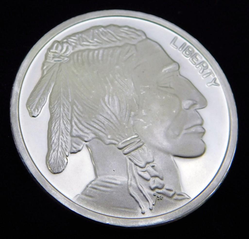 BU Indian Head Buffalo 1 oz Silver Round (1 of 2)