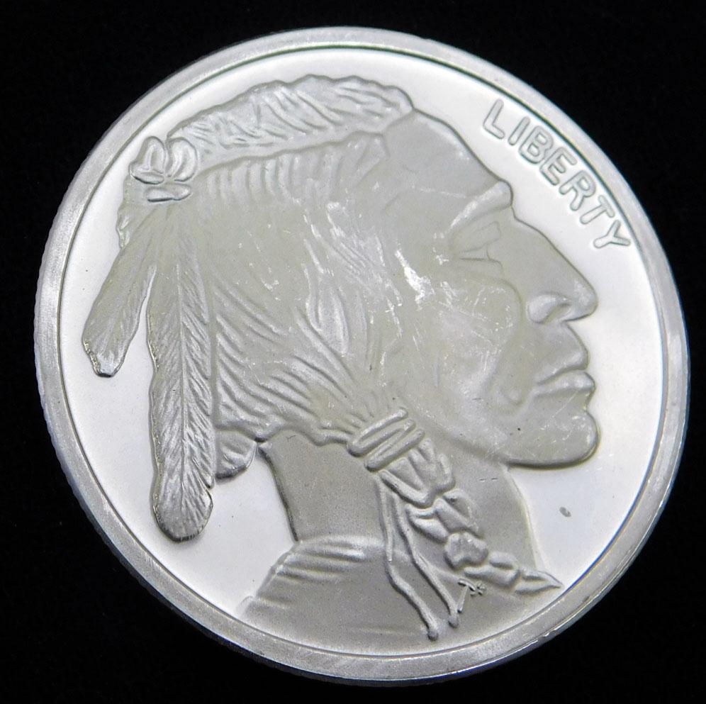 BU Indian Head Buffalo 1 oz Silver Round (1 of 2)