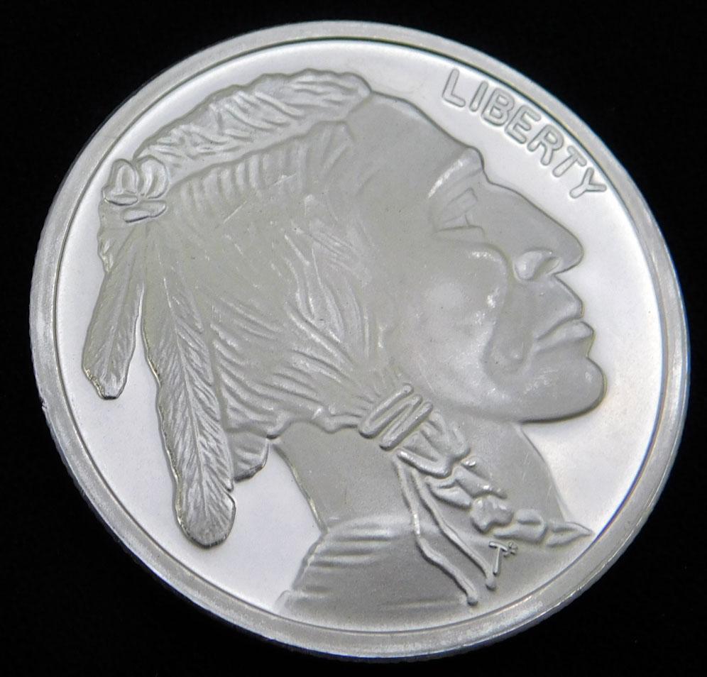 BU Indian Head Buffalo 1 oz Silver Round (1 of 2)