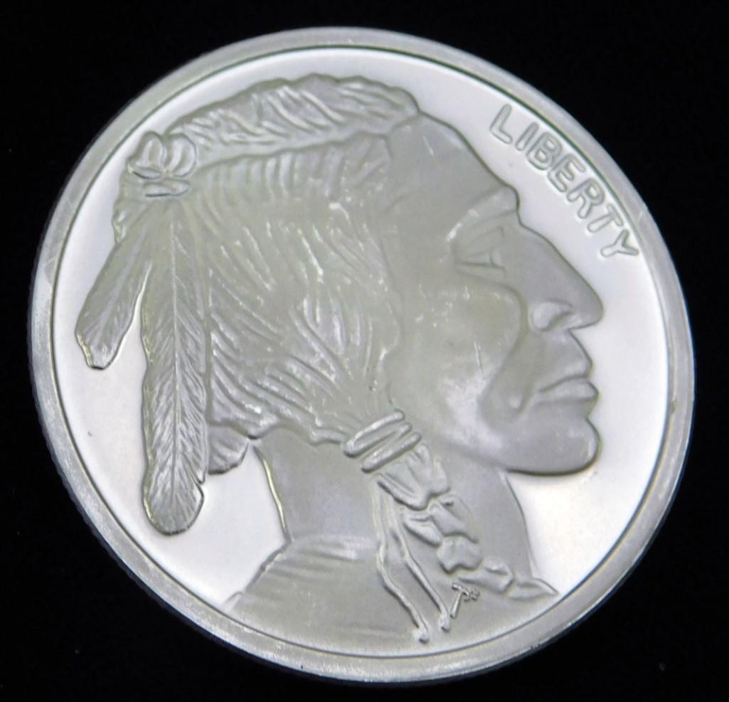 BU Indian Head Buffalo 1 oz Silver Round (1 of 2)