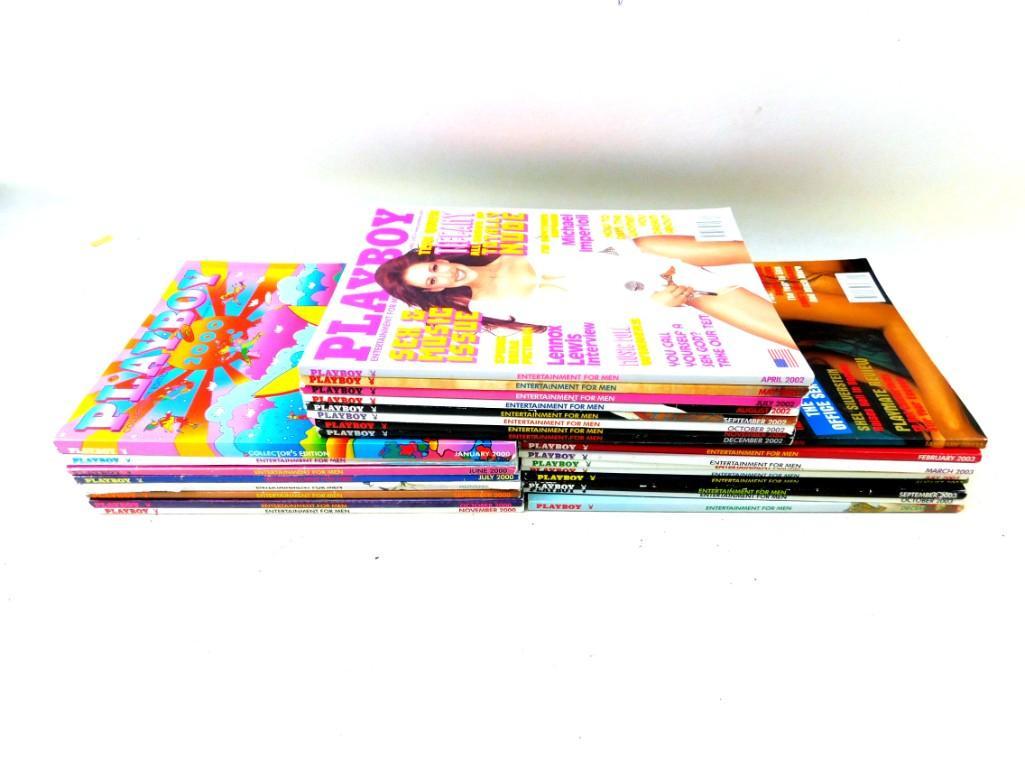 Lot of 25 Playboy Magazine issues from 2000, 2002 and (1 of 3)