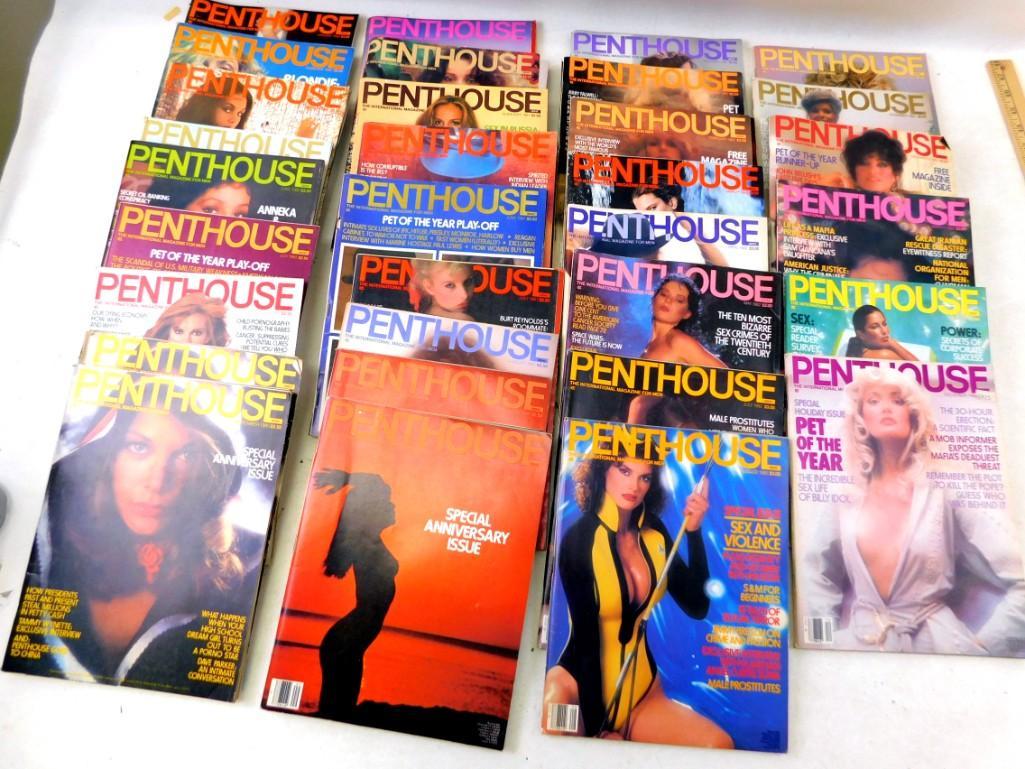 Lot of 32 Penthouse Magazines from 1980 81 82 and 84 (1 of 5)