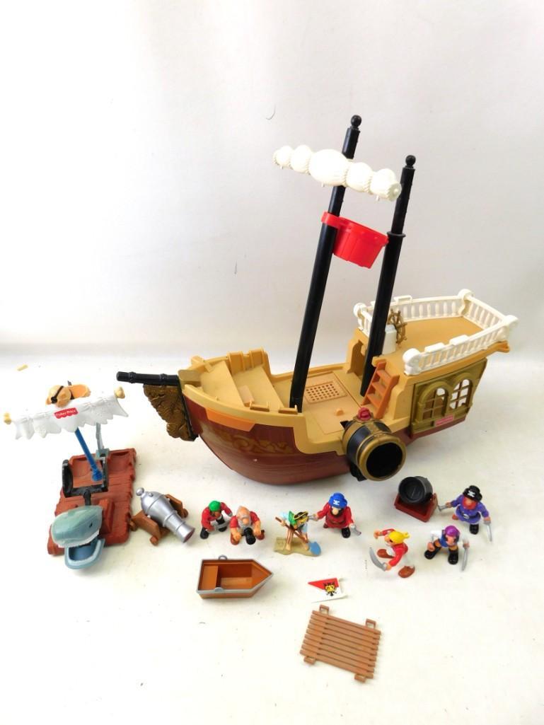 Large Fisher Price Pirate Ship Play Set with other (1 of 12)