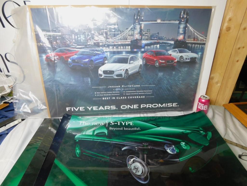 Lot of 5 Jaguar Posters incl 4 Plastic and 1 Heavy (1 of 3)