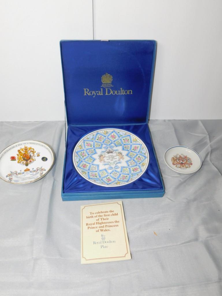 Royal Doulton Prince William Plate & 2 Prince Charles (1 of 5)