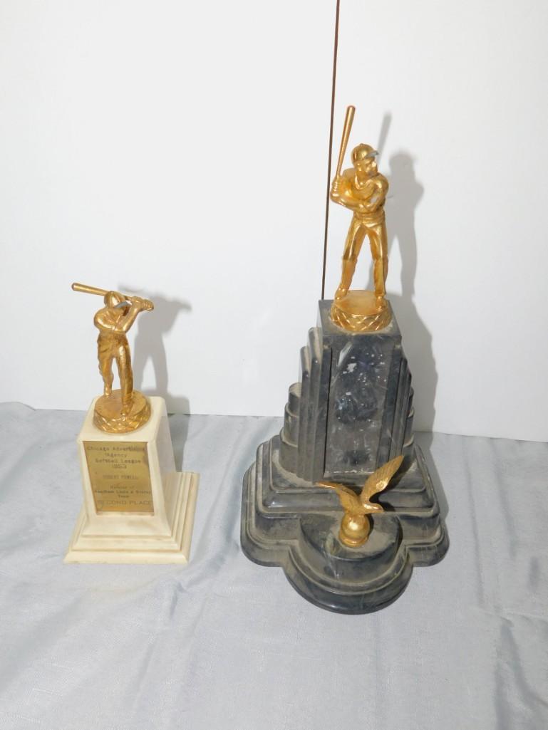 2 Vintage Baseball and Softball Trophies (1 of 2)