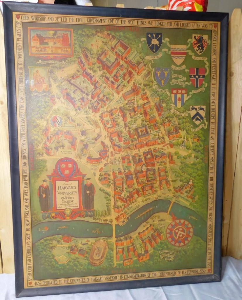 Framed Map Reproduction Print , Prospect of Harvard (1 of 6)