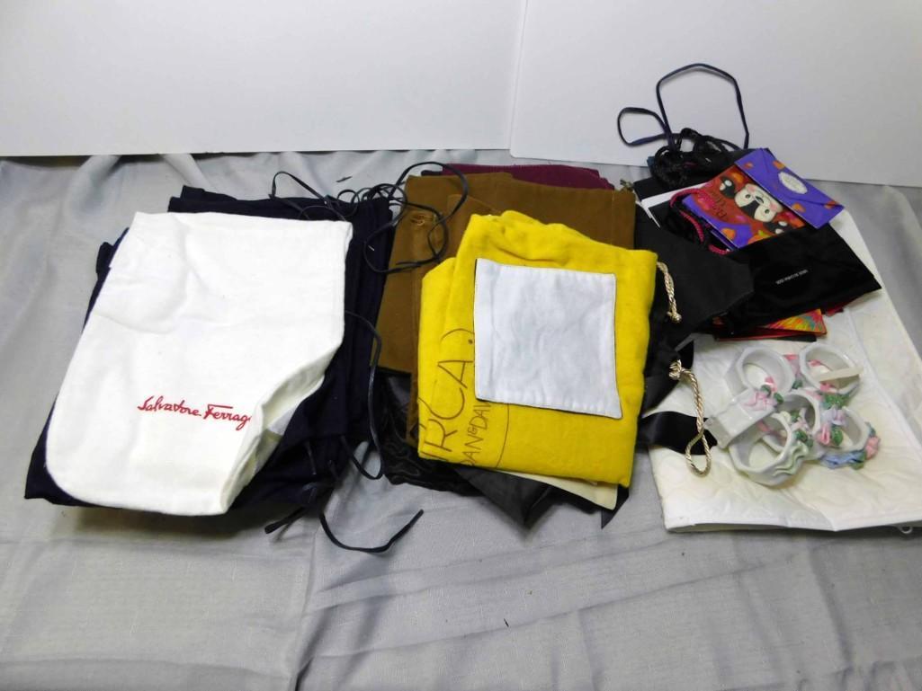 Lot of Gift Bags , Felt Bags , and a 6 pc Napkin Ring (1 of 4)