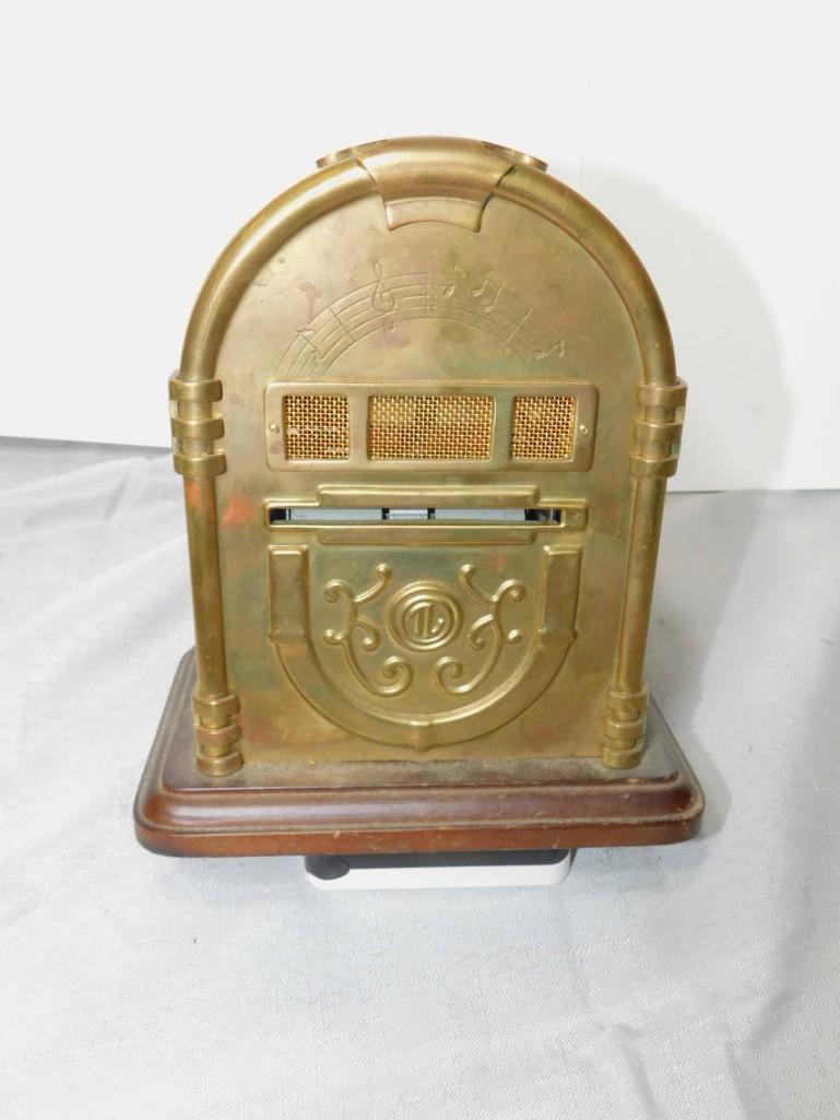 Vintage Enesco Brass Music Box with Music Strips: Vintage Enesco Brass Music Box - No Key - with Music Strips Condition: No Key