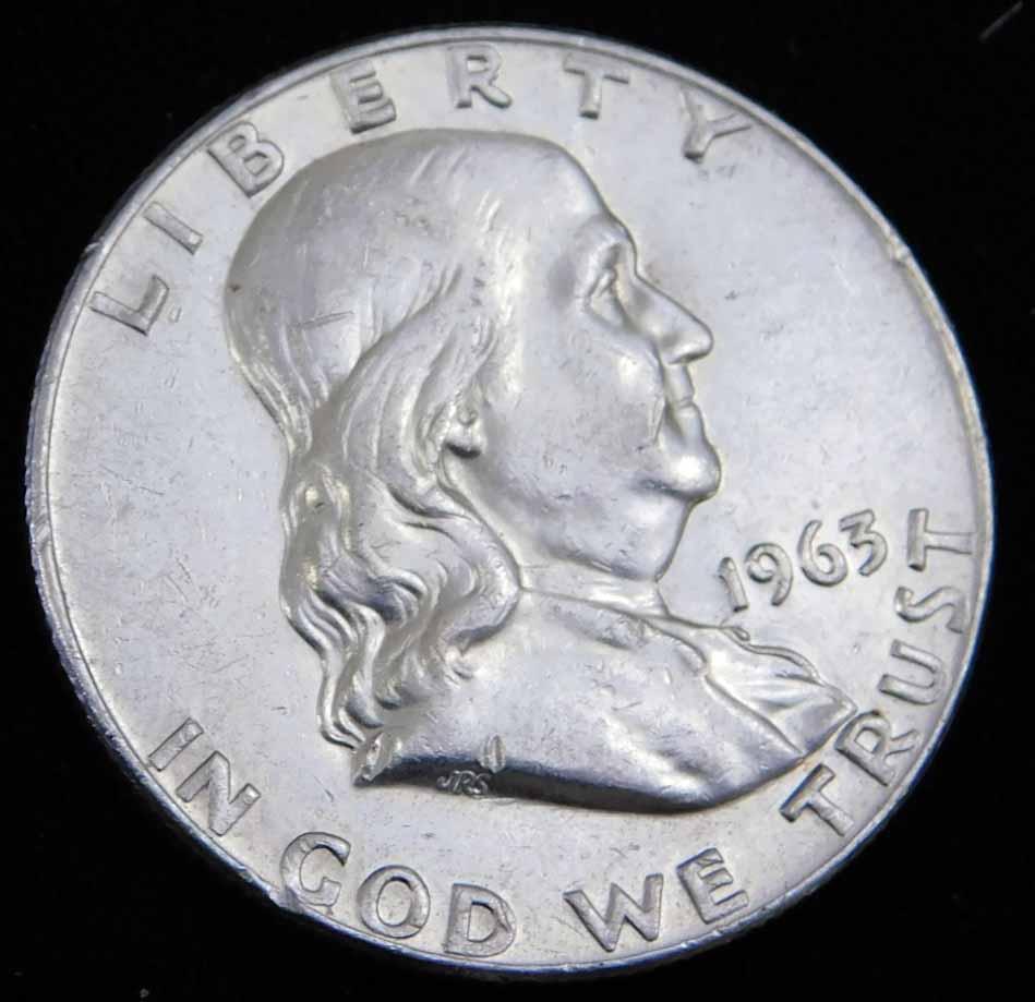 1963 AU Franklin Half Dollar (1 of 2)