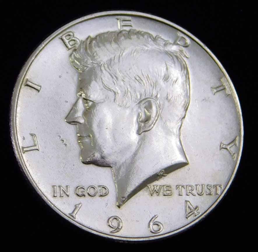 1964 Kennedy Half Dollar 90% Silver (1 of 2)