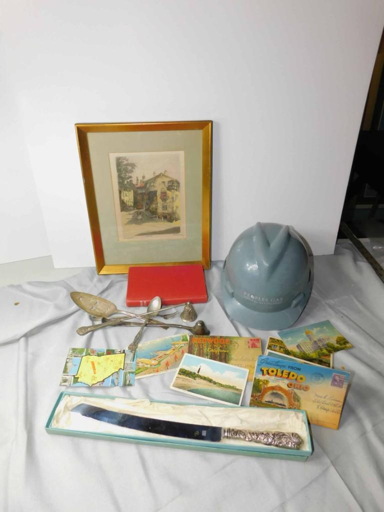 Misc Lot incl Silver Plate , Vintage Postcards , (1 of 7)