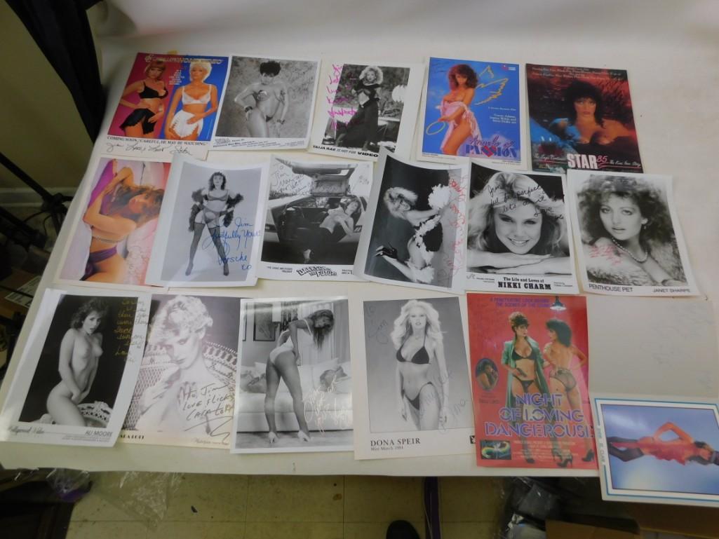 Large Lot of Autographed Adult Film Star Photos (1 of 7)