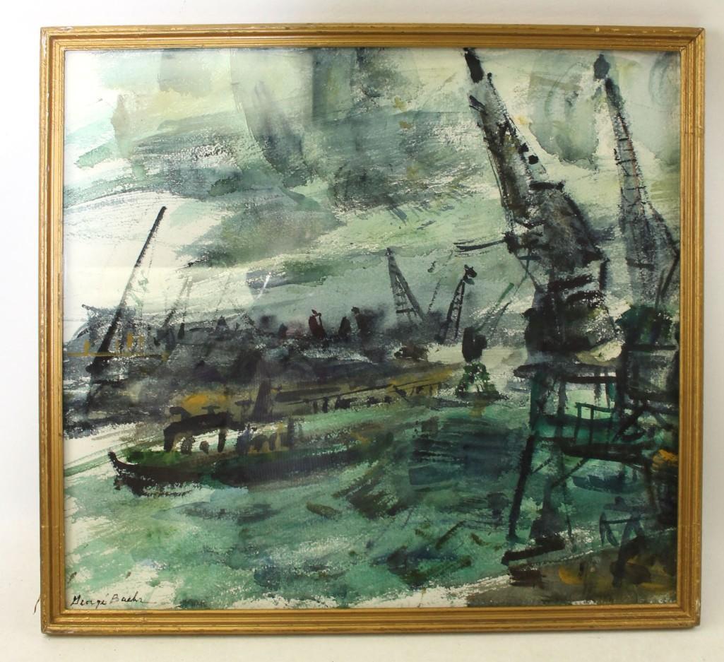George Buehr Signed Watercolor , Listed Chicago Art (1 of 2)