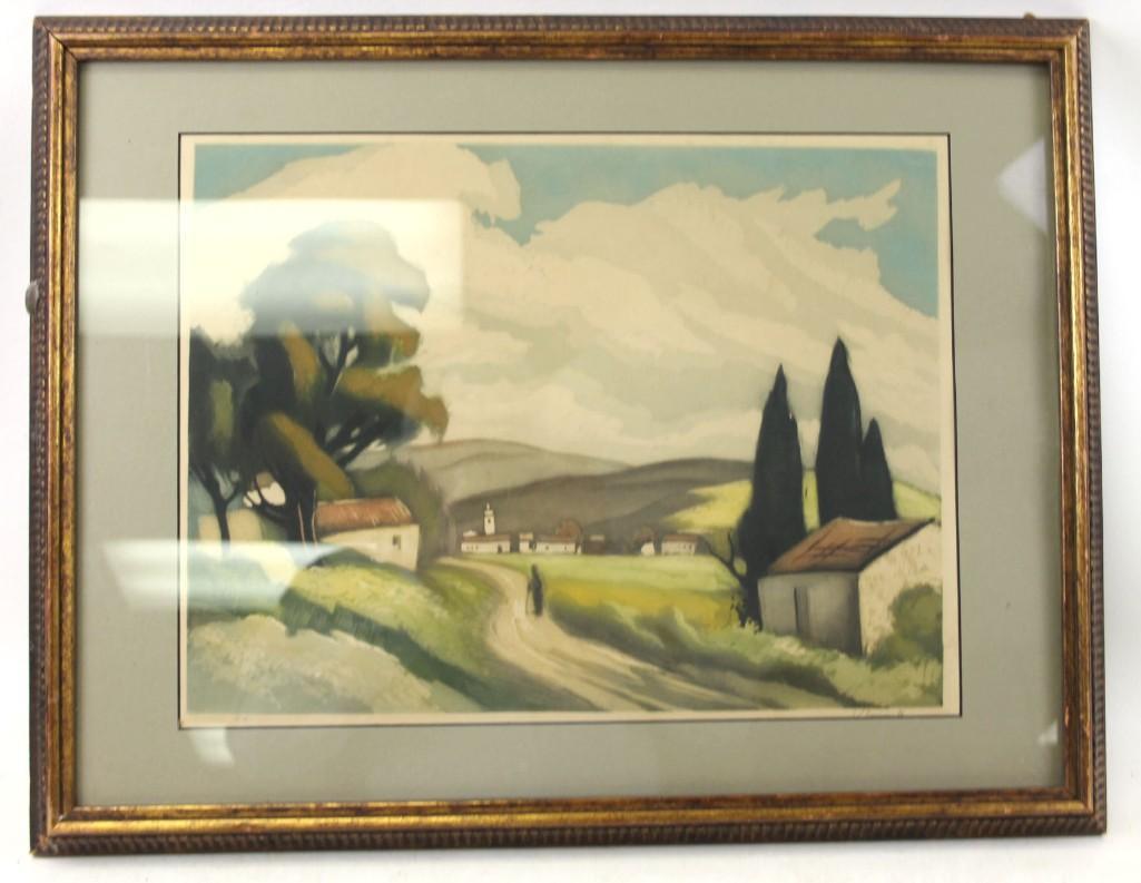 Signed Lithograph Attributed to Maurice de Vlaminck (1 of 4)