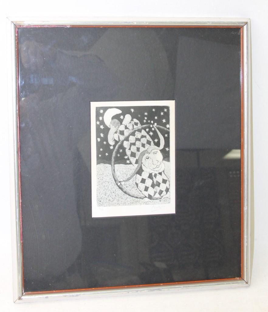 Etching in the Style of P Picasso "Jester" 4/10 Signed (1 of 5)
