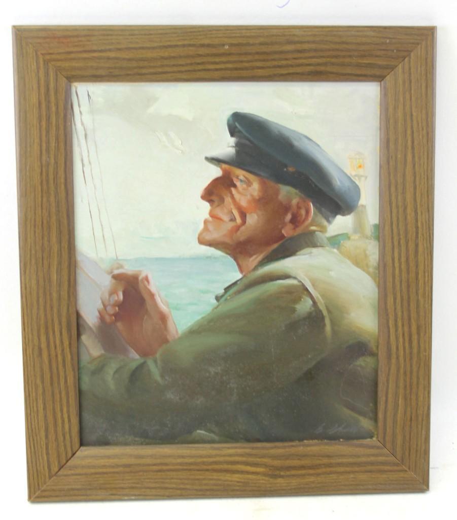 G. Shaw "Fisherman" Oil on Board , Signed: G. Shaw "Fisherman" Oil on Board , Signed . Measures about 19"x17"