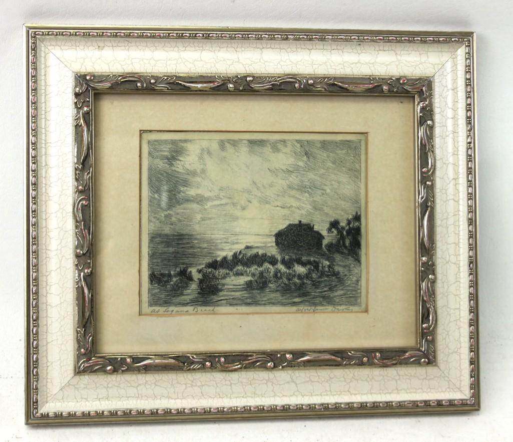 Alfred James Dewey (1874-1958) California Etching (1 of 4)
