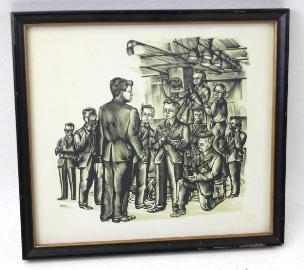 John DePol (1913-2004) New York Original Wood Engraving (1 of 3)