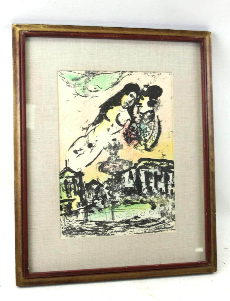 Marc Chagall Original Lithograph , Pencil Signed , (1 of 3)