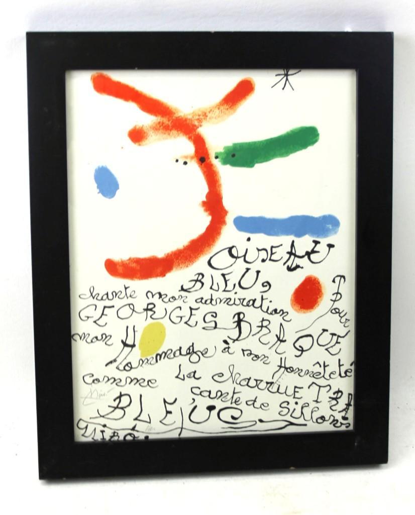 Joan Miro Original Lithograph (Tribute to Georges (1 of 3)