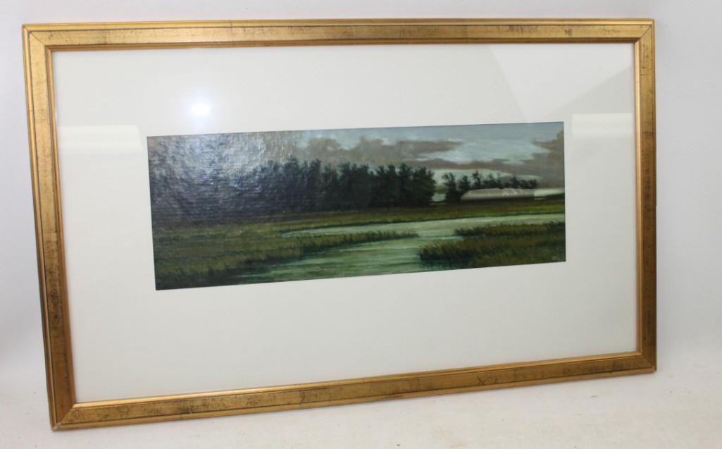 Michael Knoch , " Autumn Morning " Original Gouache (1 of 4)