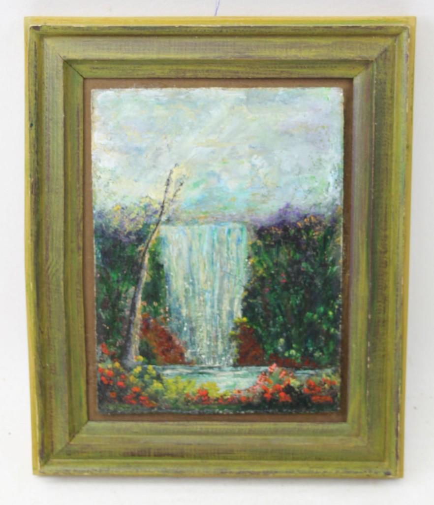 In the Style of Hiroshi Yoshida Oil on Board (c.: In the Style of Hiroshi Yoshida Oil on Board (c. 1920's-1930's) Signed on Back . Measures about 9"x11"